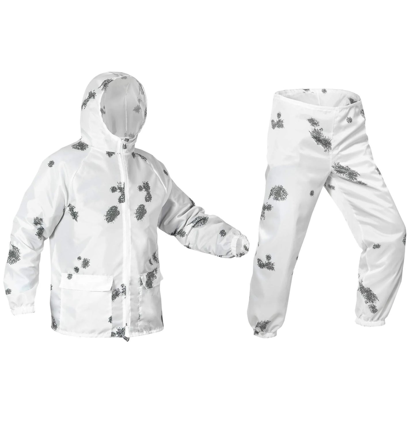 Blur Snow Camo Winter Camouflage Ultra Thin Overwhites for Hunting Airsoft Paintball Outdoor (M)