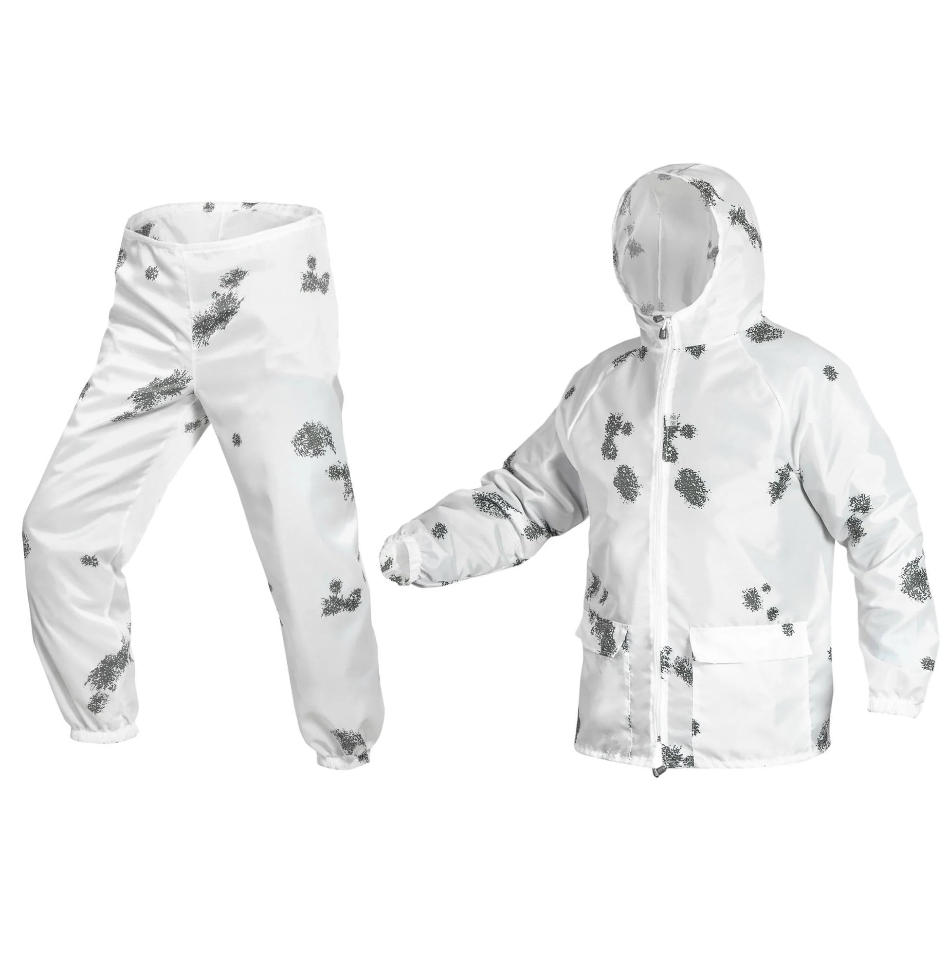 Blur Snow Camo Winter Camouflage Ultra Thin Overwhites for Hunting Airsoft Paintball Outdoor (M)