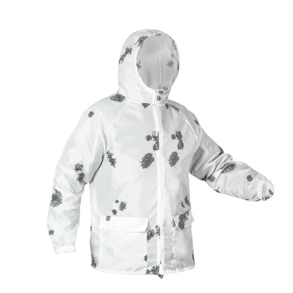 Blur Snow Camo Winter Camouflage Ultra Thin Overwhites for Hunting Airsoft Paintball Outdoor (M)
