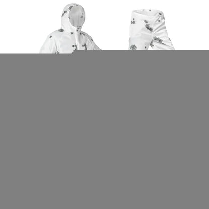 Blur Snow Camo Winter Camouflage Ultra Thin Overwhites for Hunting Airsoft Paintball Outdoor (M)