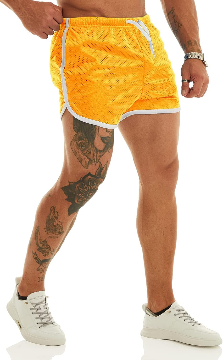 Men'S Fitted Shorts Bodybuilding Workout Gym Running Tight Lifting Shorts with Pockets
