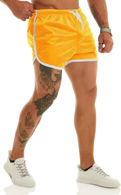 Men'S Fitted Shorts Bodybuilding Workout Gym Running Tight Lifting Shorts with Pockets